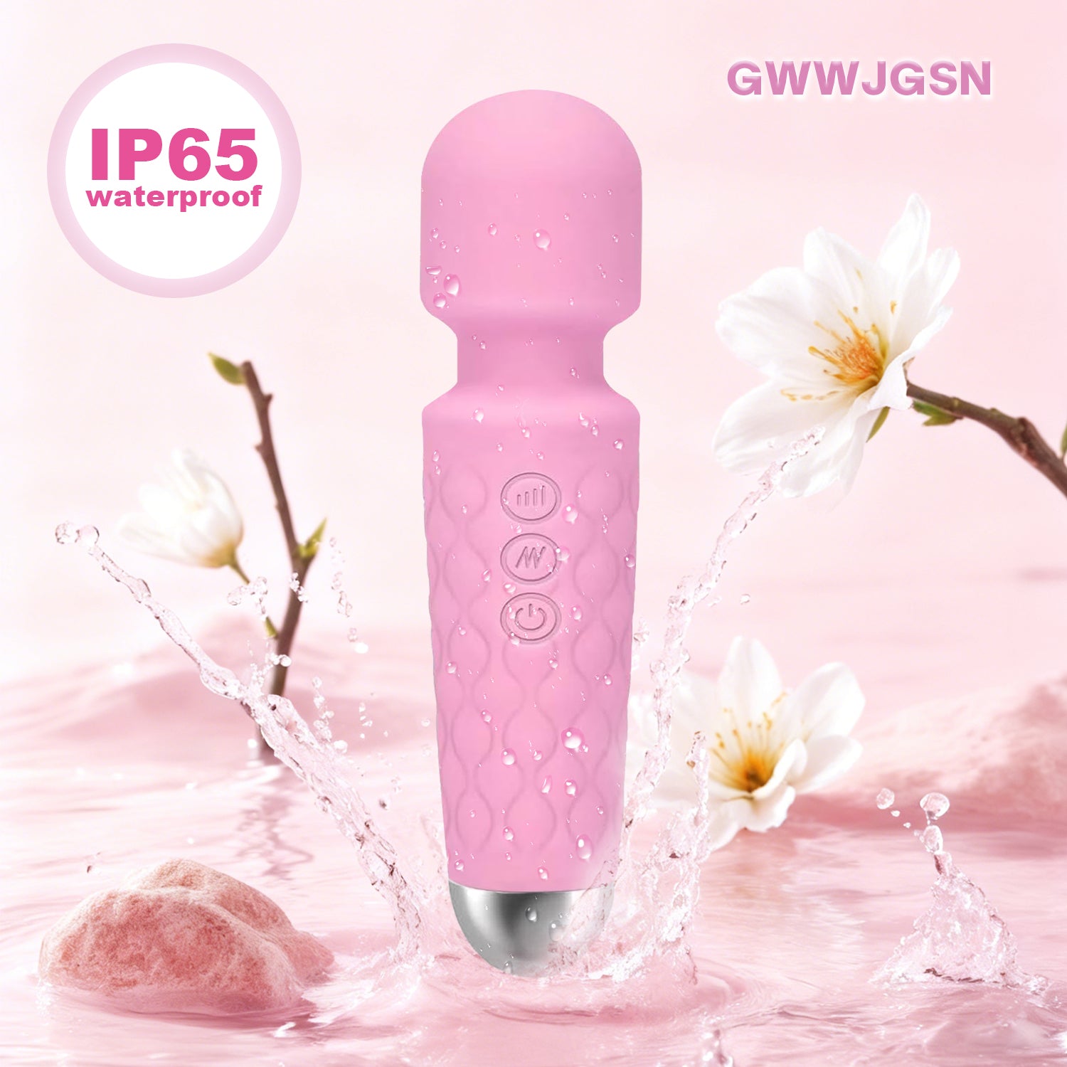 Portable Wireless Massager - 8 Speeds, 20 Modes, for Neck, Back, Arms, and Legs Muscle Relaxation (Rose Pink)