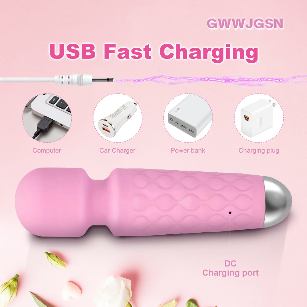 Portable Wireless Massager - 8 Speeds, 20 Modes, for Neck, Back, Arms, and Legs Muscle Relaxation (Rose Pink)