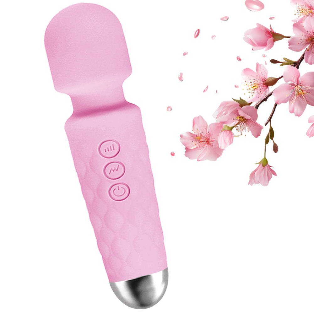 Portable Wireless Massager - 8 Speeds, 20 Modes, for Neck, Back, Arms, and Legs Muscle Relaxation (Rose Pink)